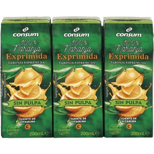 Zumo Exprimido Naranja Sin pulpa - Minibrik - 0.6 l - Imagen del producto en Findit