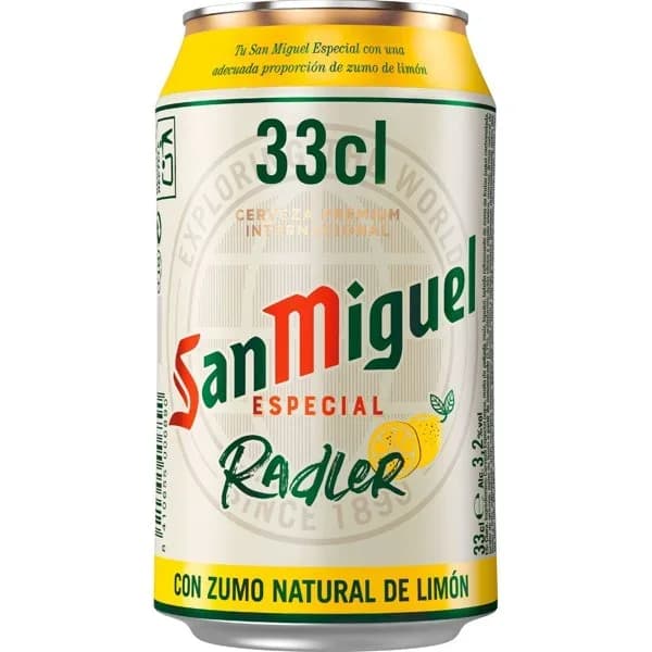 Cerveza Radler SAN MIGUEL, lata 33 cl - 0.33 l - Imagen del producto en Findit