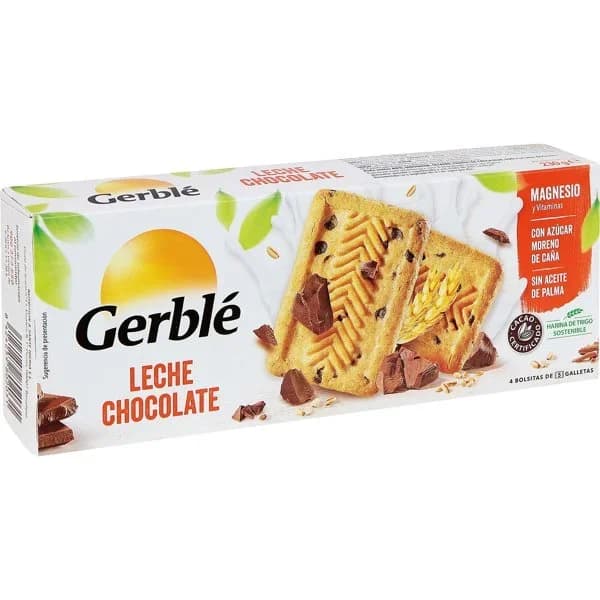 Galletas de leche-chocolate GERBLÉ, caja 230 g - 0.23 kg - Imagen del producto en Findit