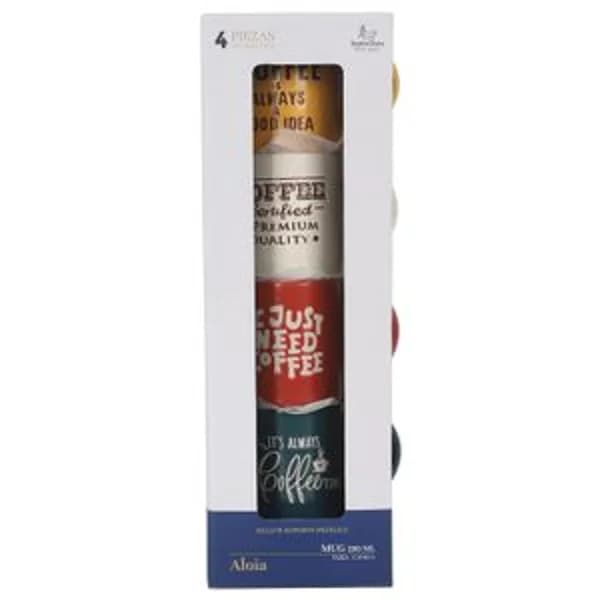 S4 Mugs 280ml +Soporte Aloia - 4 ud - Imagen del producto en Findit