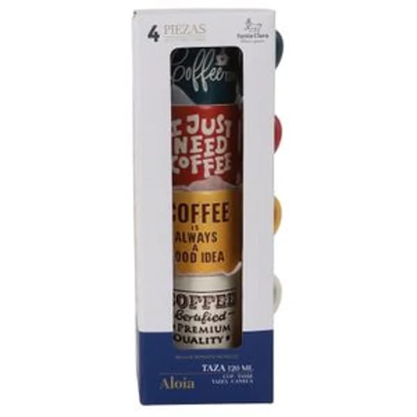 S4 Mugs 120ml+Soporte Aloia - 4 ud - Imagen del producto en Findit