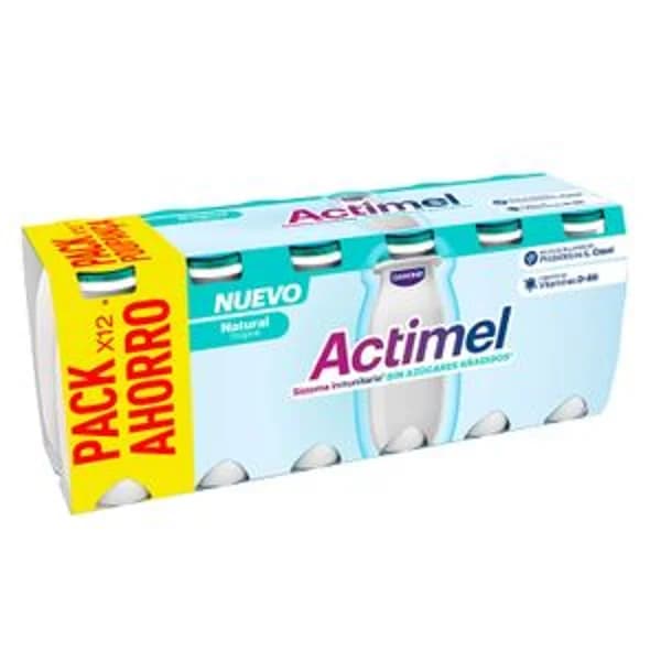 Actimel Líquido 0% Natural Pack de 12 ud - 1.2 kg - Imagen del producto en Findit
