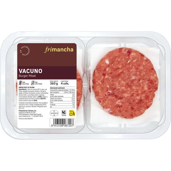 Burger Vacuno - 0.36 kg - Imagen del producto en Findit