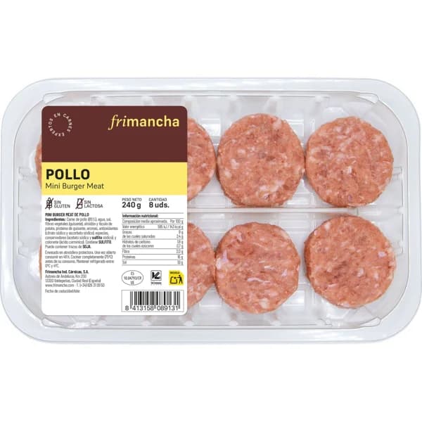 Mini Burguer de Pollo - 0.24 kg - Imagen del producto en Findit