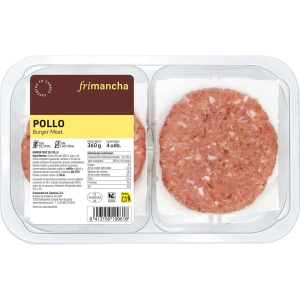 Burger Meat Pollo - 0.36 kg - Imagen del producto en Findit