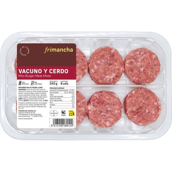 Mini Burger Vacuno y Cerdo - 0.24 kg - Imagen del producto en Findit