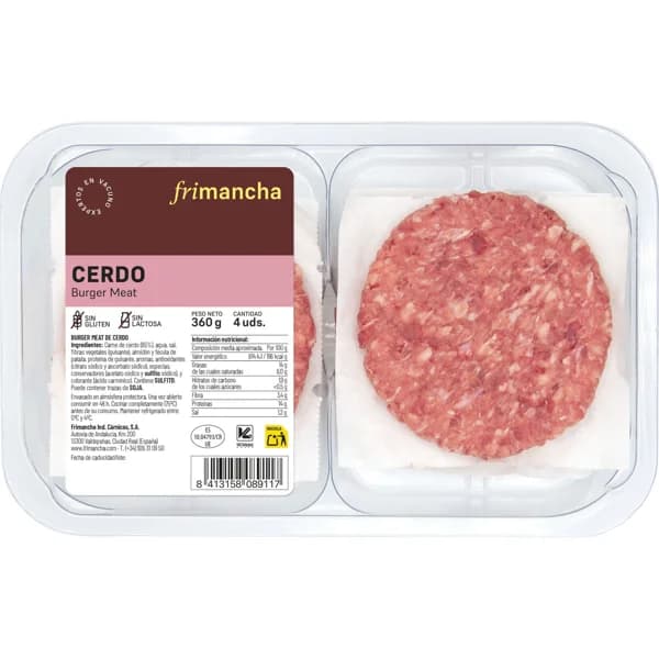 Burger Meat de Cerdo - 0.36 kg - Imagen del producto en Findit