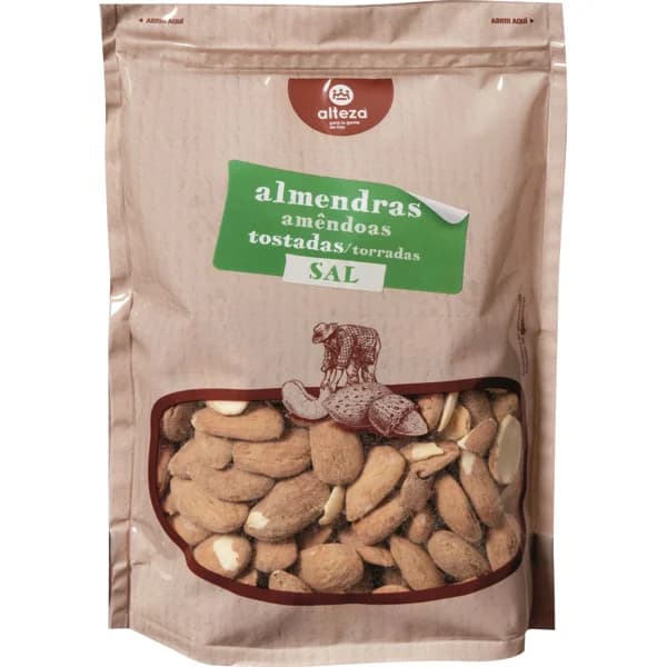 Almendra Tostada Sal Con Piel - 0.2 kg - Imagen del producto en Findit