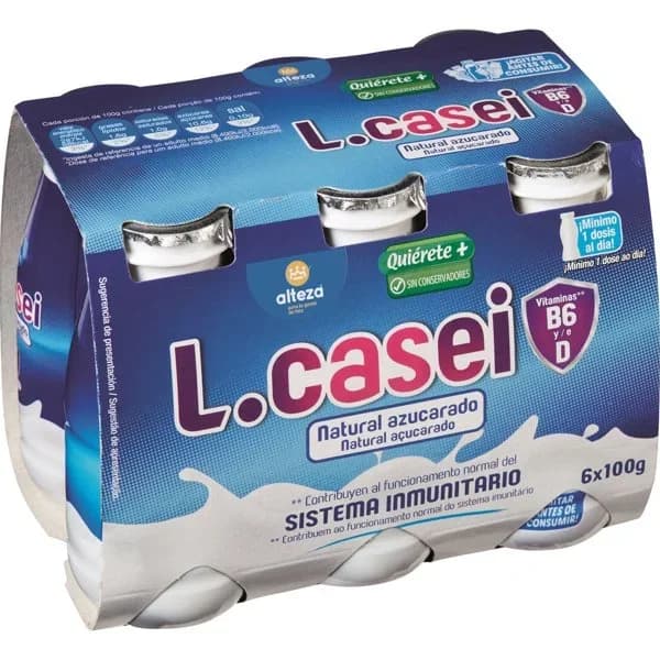 Bebida Láctea L. Casei Natural Azucarado - 0.6 kg - Imagen del producto en Findit