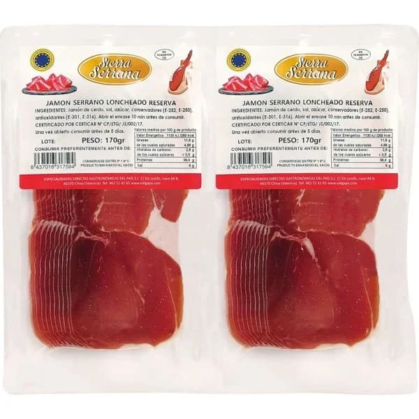 Jamón Serrano Reserva Loncheado - 0.34 kg - Imagen del producto en Findit