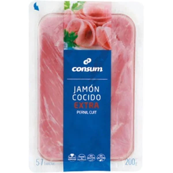Jamón Cocido Extra - 0.2 kg - Imagen del producto en Findit
