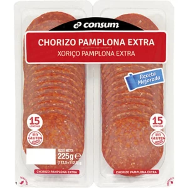 Chorizo Pamplona Lonchas 4x60 - 0.24 kg - Imagen del producto en Findit