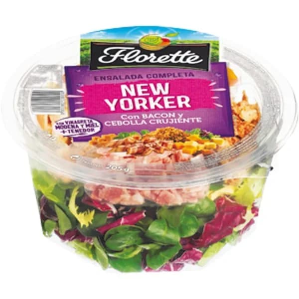Ensalada New Yorker bacon cebolla crujiente FLORETTE, bowl 205 g - 0.21 kg - Imagen del producto en Findit