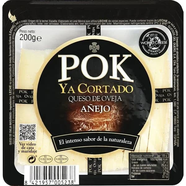 Queso Pok Añejo Ya cortado - 0.2 kg - Imagen del producto en Findit