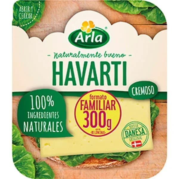 Queso Havarti Lonchas - 0.3 kg - Imagen del producto en Findit