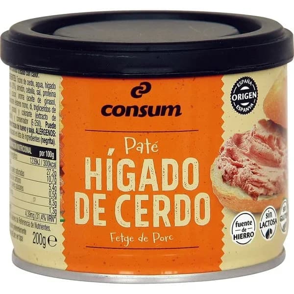 Pate Hígado de Cerdo Lata - 0.2 kg - Imagen del producto en Findit