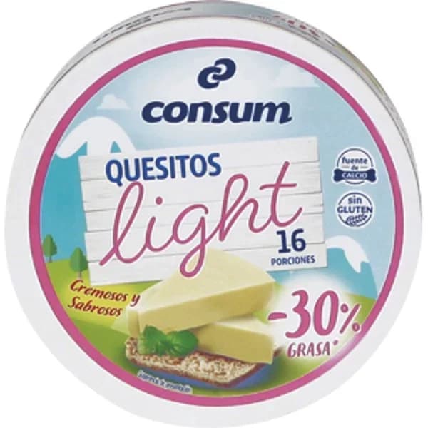Queso Fundido Light Porciones - 0.25 kg - Imagen del producto en Findit