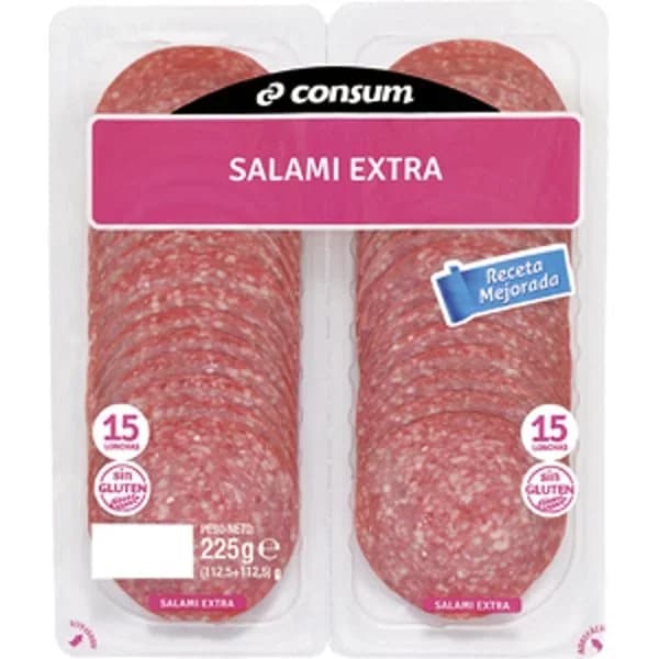 Salami Extra Lonchas 4x60 - 0.24 kg - Imagen del producto en Findit