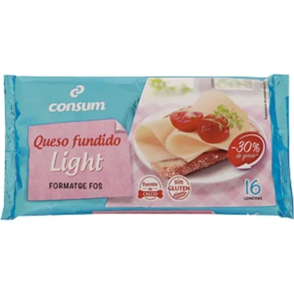 Queso Fundido Light 16 Lonchas - 0.3 kg - Imagen del producto en Findit