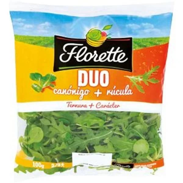 Ensalada Duo Canónigos-Rúcula FLORETTE, bolsa 100 g - 0.1 kg - Imagen del producto en Findit