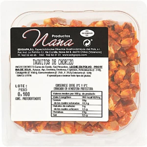 Taquitos de Chorizo - 0.1 kg - Imagen del producto en Findit
