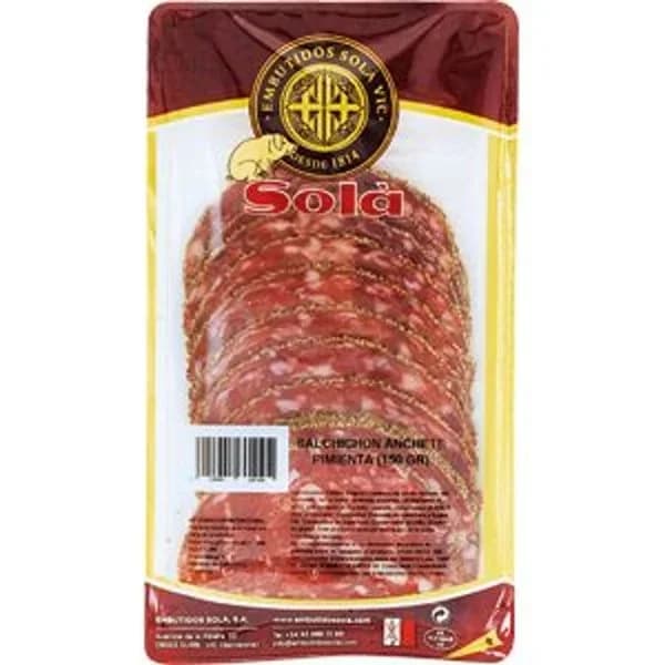Salchichón a la Pimienta Finas Lonchas - 0.15 kg - Imagen del producto en Findit