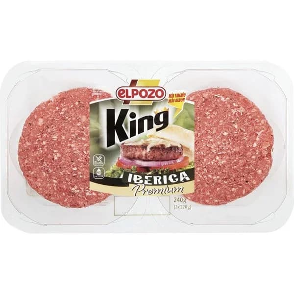 Burger ibérica premium ELPOZO KING, bandeja 240 g - 0.24 kg - Imagen del producto en Findit