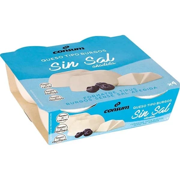 Queso Fresco sin Sal Pack de 4 Unidades - 0.25 kg - Imagen del producto en Findit