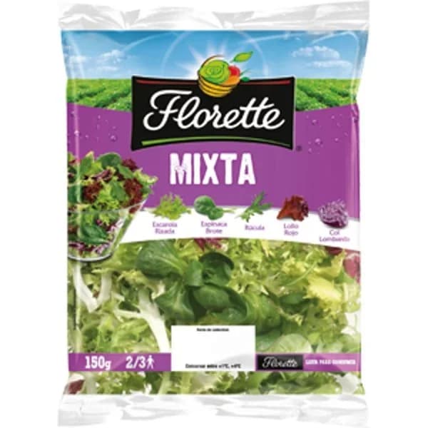 Ensalada Mixta FLORETTE, bolsa 150 g - 0.15 kg - Imagen del producto en Findit