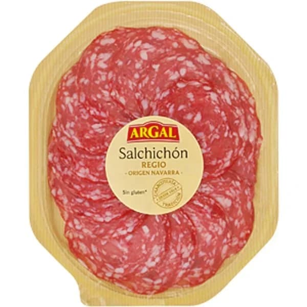 Plato de salchichón Regio origen Navarra ARGAL, bandeja 70 g - 0.07 kg - Imagen del producto en Findit