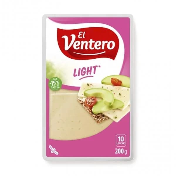 Queso tierno light en lonchas El Ventero 200 g. - 0.2 kg - Imagen del producto en Findit