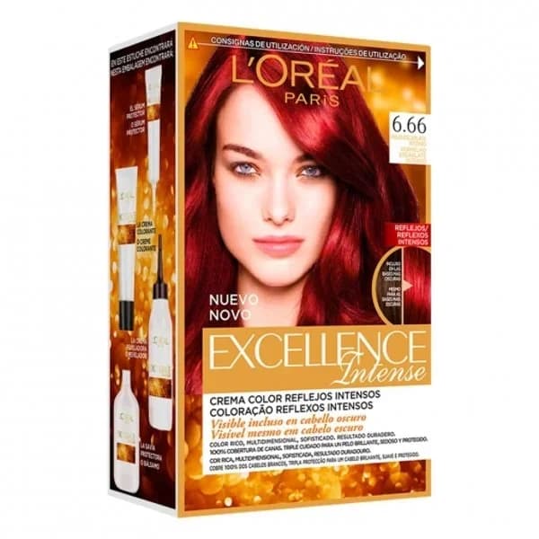 Tinte intense nº 6.66 Rojo Escarlata Intenso L'Oréal 1 ud. - 1 ud - Imagen del producto en Findit