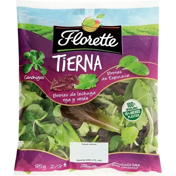 Ensalada Tierna FLORETTE, bolsa 85 g - 0.09 kg - Imagen del producto en Findit