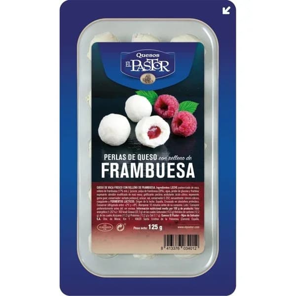 Perlas de Queso Rellenas de Frambuesa - 0.12 kg - Imagen del producto en Findit