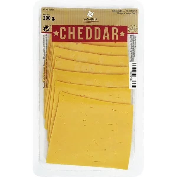 Queso Cheddar en Lonchas - 0.2 kg - Imagen del producto en Findit