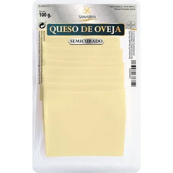 Queso Oveja Semicurado en lonchas - 0.1 kg - Imagen del producto en Findit