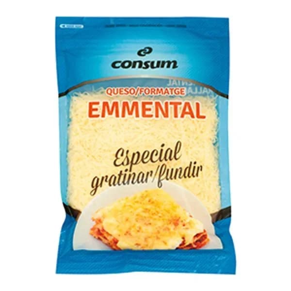 Queso Rallado Emmental - 0.2 kg - Imagen del producto en Findit