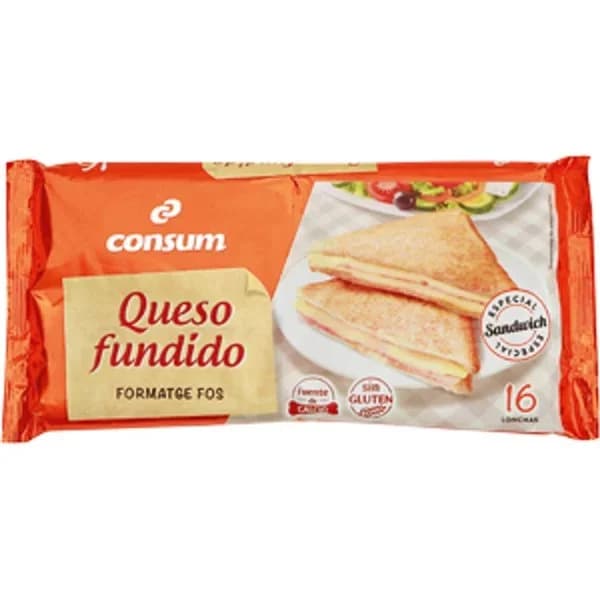 Queso  Lonchas Fundido 16 Lonchas - 0.3 kg - Imagen del producto en Findit