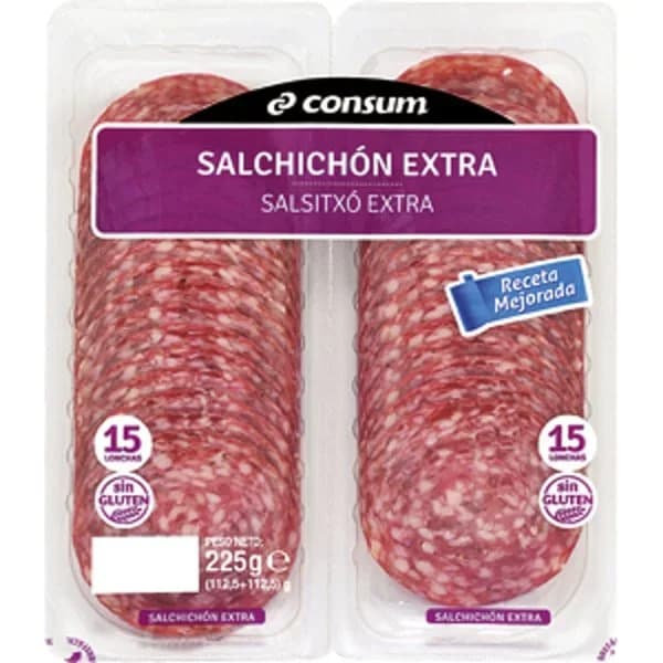 Salchichón Extra Lonchas 4x60 - 0.24 kg - Imagen del producto en Findit