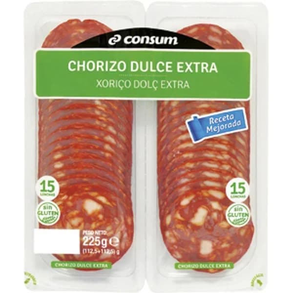 Chorizo Extra Lonchas 4x60 - 0.24 kg - Imagen del producto en Findit