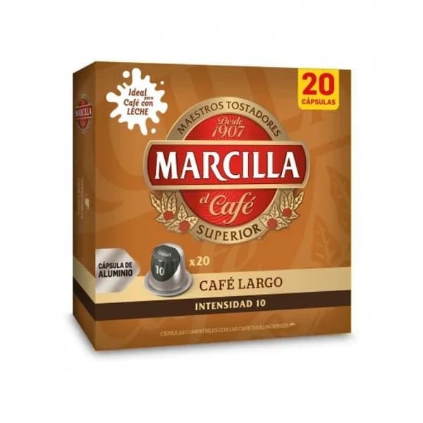 Café largo compatible Nespresso MARCILLA, caja 20 uds - 19.85 ud - Imagen del producto en Findit