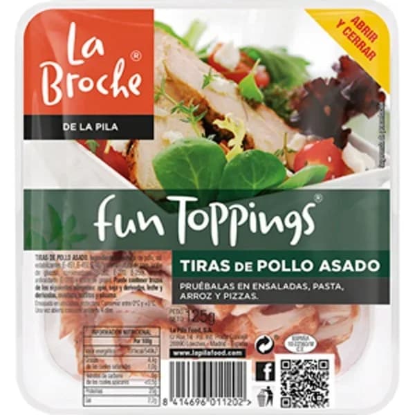 Tiras de pollo Fun Toppings LA PILA, bandeja 125 g - 0.12 kg - Imagen del producto en Findit