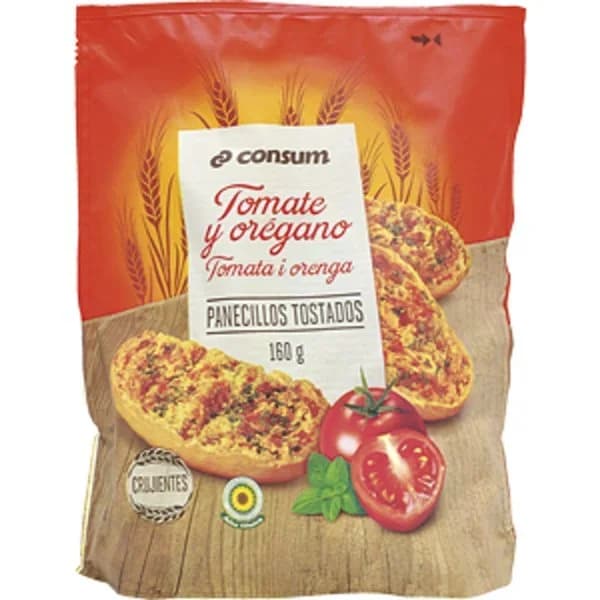 Panecillos Tostados Sabor Tomate Orégano - 0.16 kg - Imagen del producto en Findit