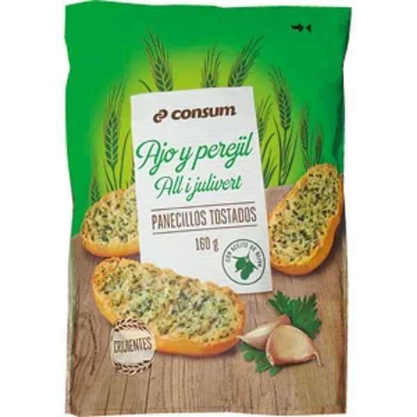 Panecillos Tostados Sabor Ajo y Perejil - 0.16 kg - Imagen del producto en Findit