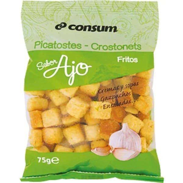 Picatostes Fritos al Aroma de Ajo - 0.08 kg - Imagen del producto en Findit