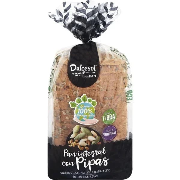 Pan de Molde Integral con Pipas - 0.67 kg - Imagen del producto en Findit