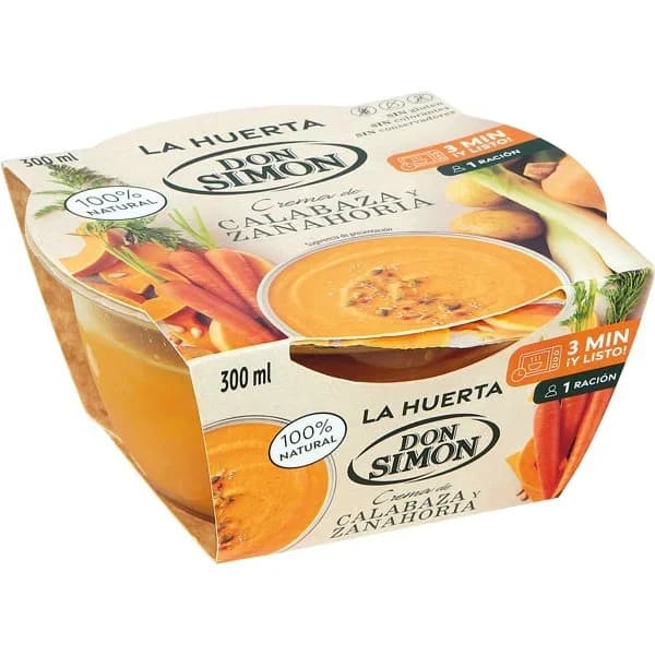 Crema de Calabaza y Zanahoria - 0.3 kg - Imagen del producto en Findit