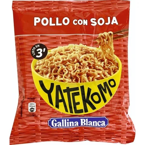 Fideos Orientales Instántaneos Pollo Soja Yatekomo - 0.08 kg - Imagen del producto en Findit
