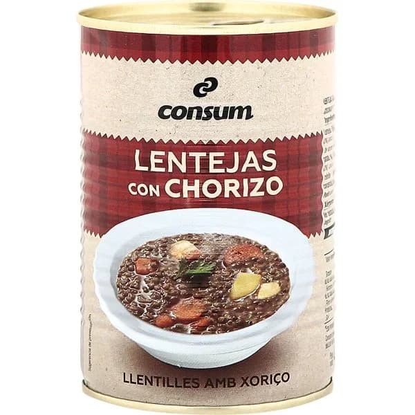 Lentejas con Chorizo Bote - 0.43 kg - Imagen del producto en Findit