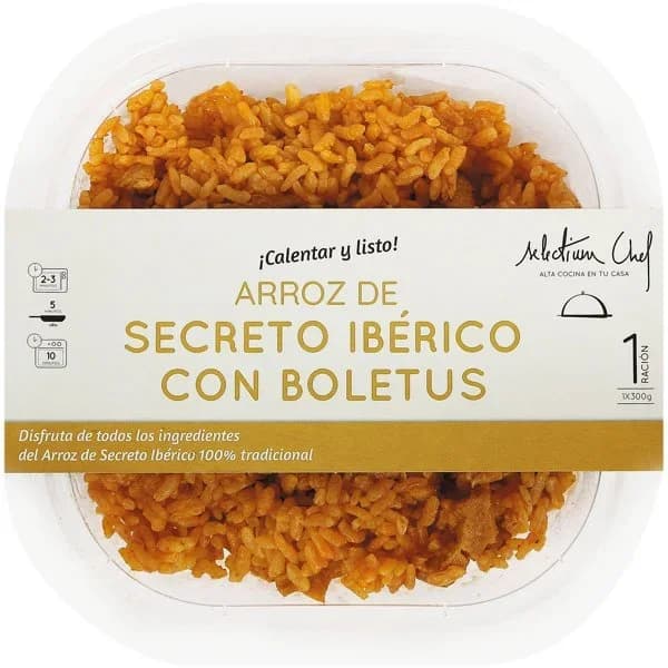 Arroz de Secreto Ibérico con Boletus - 0.28 kg - Imagen del producto en Findit